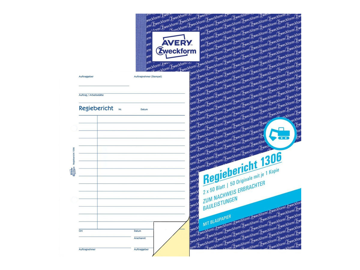 AVERY Zweckform Regiebericht Formularbuch 1306 AVERY Zweckform Regiebericht Formularbuch 1306