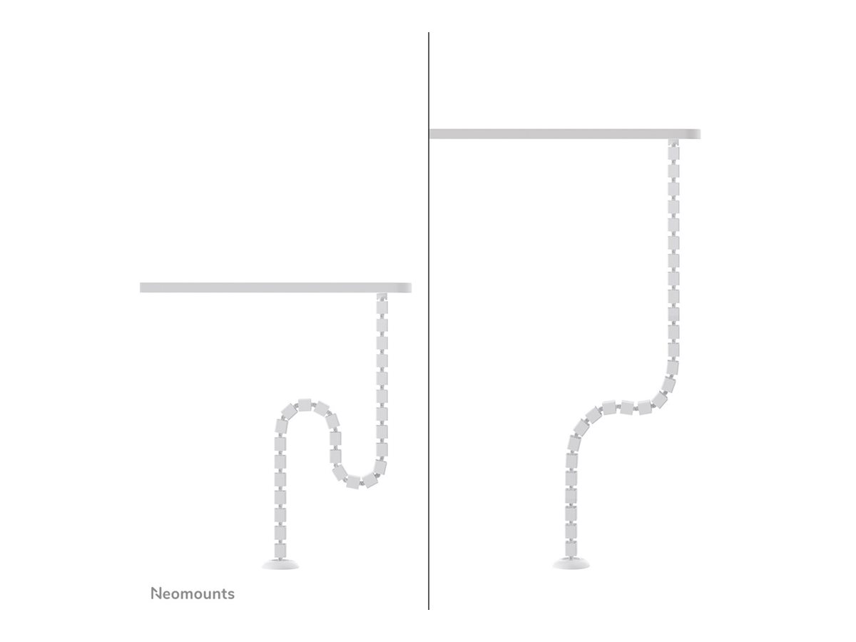 NEOMOUNTS Cable Spine Organizer for sitstand desk frames screw mounted white