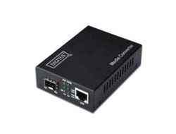 DIGITUS Medienkonverter SFP 101001000BaseT to SFP Open Slot