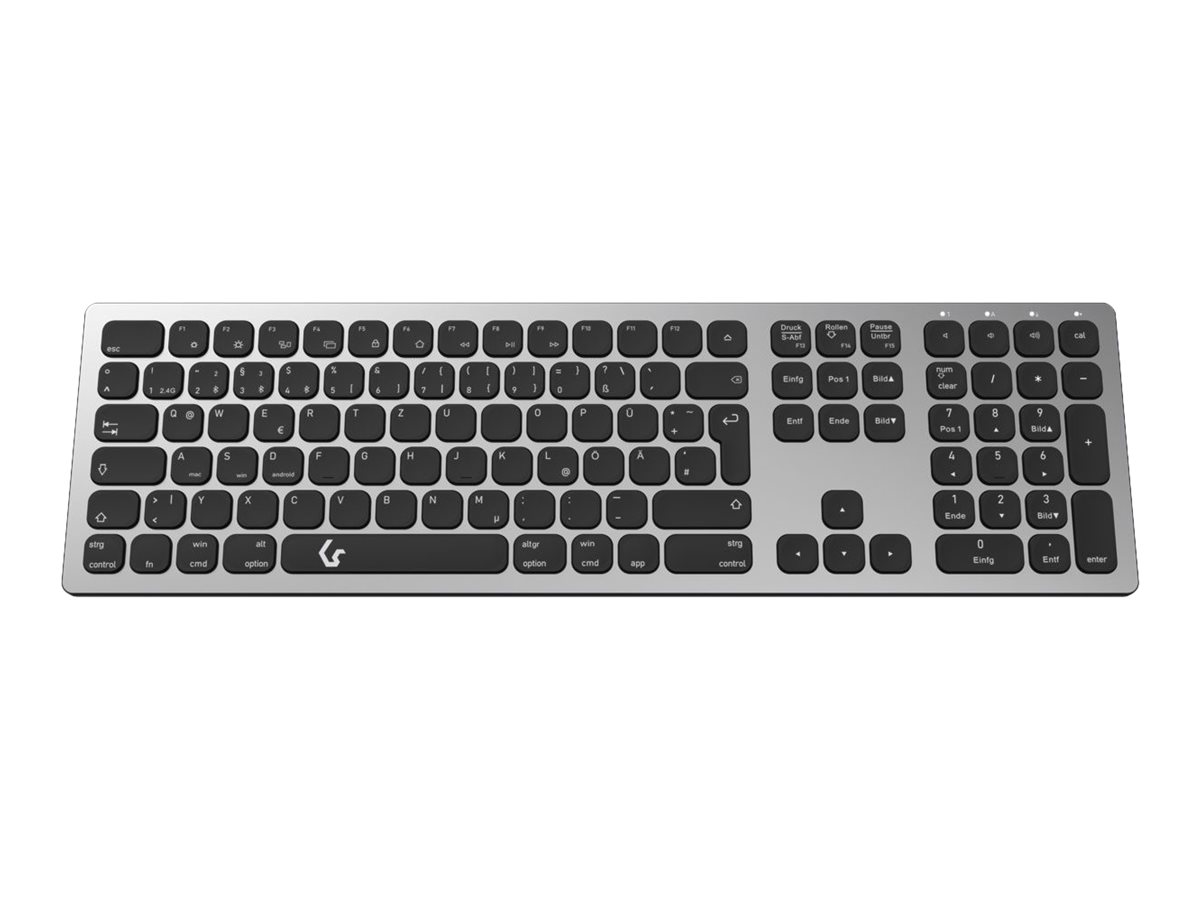 RaidSonic ICY BOX® KSK-8023BTRF Tastatur kabellos silber