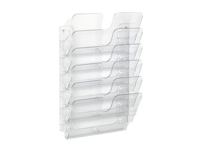 DURABLE Wandprospekthalter Flexiplus transparent DIN A4 quer 6 Faecher DURABLE Wandprospekthalter Flexiplus transparent DIN A4 quer 6 Faecher