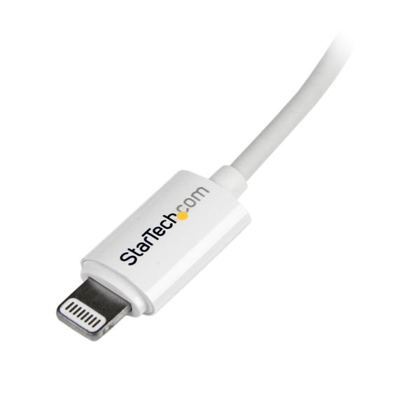 STARTECHCOM 2m 6ft Long White Apple 8pin Lightning Connector to USB Cable for iPhone iPod iPad