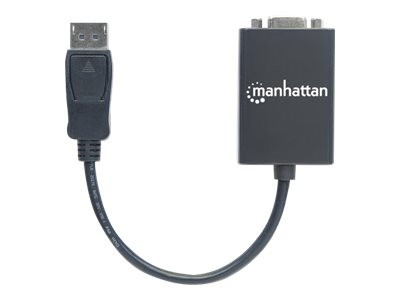 MANHATTAN DisplayPort auf VGA Konverter zum einfachen Anschluss von PCs mit DisplayPort an VGAMonitore, Beamer und mehr