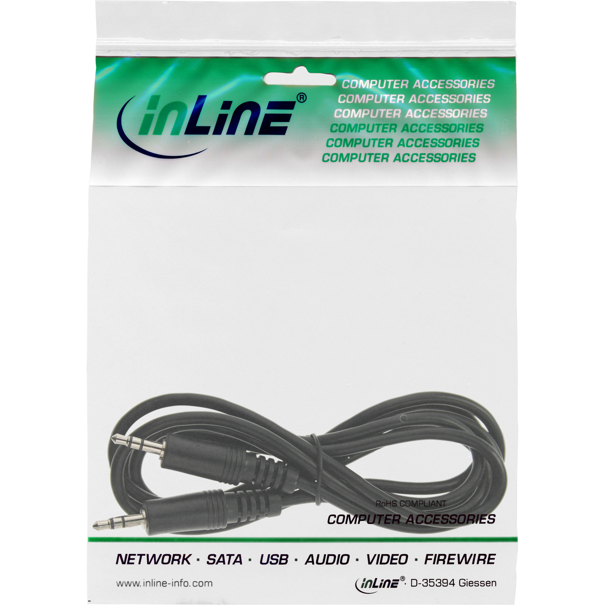 INLINE Klinke Kabel 3.5mm Stecker / Stecker Stereo 10m INLINE Klinke Kabel 3.5mm Stecker / Stecker Stereo 10m