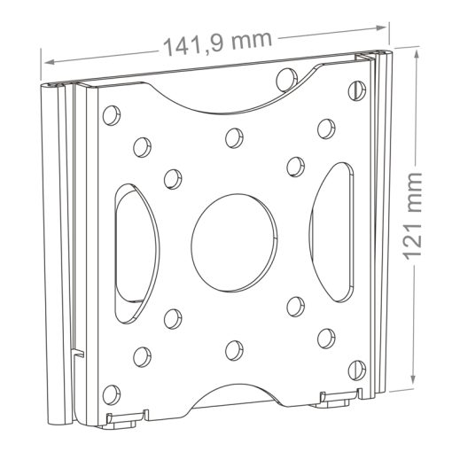 HAGOR BL Fixed 100 starre Wandhalterung fuer 38-61cm 15-24 Zoll screen VESA max 100x100mm max Traglast 25kg Wandabstand 14mm
