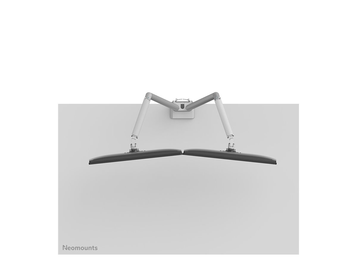 NEOMOUNTS Next Slim Desk Mount double display topfix clamp/grommet silver