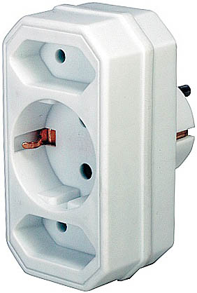 Brennenstuhl Steckdosen-Adapter 2x Euro + 1x Schutzkontakt, weiss Brennenstuhl Steckdosen-Adapter 2x Euro + 1x Schutzkontakt, weiss