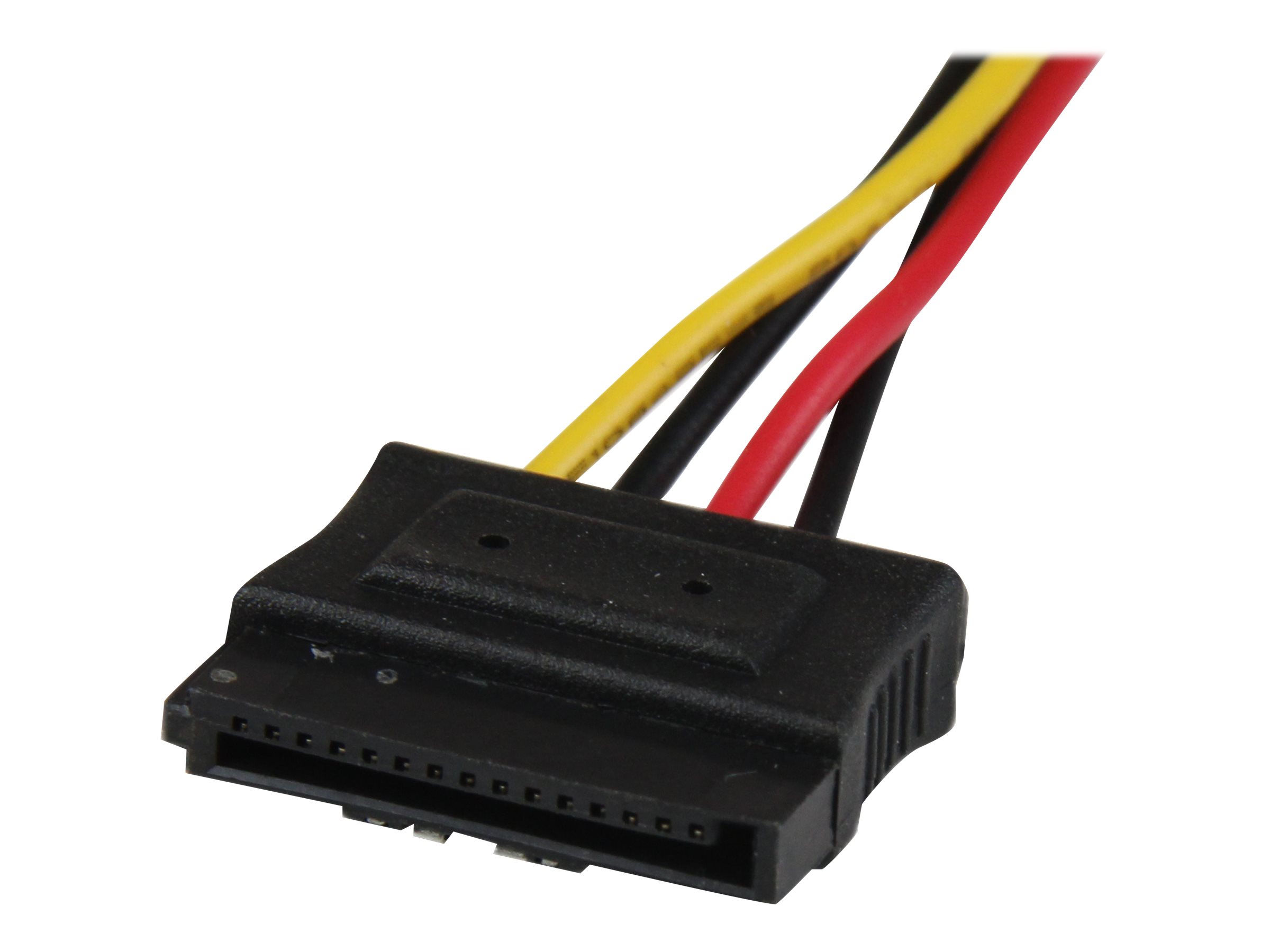 StarTech.com 30 cm 4-Pin LP4 auf SATA Y-Stromkabel - LP4 zu Serial-ATA Splitter Y-Kabel (PYO2LP4LSATA) - Netzteil - 30 cm