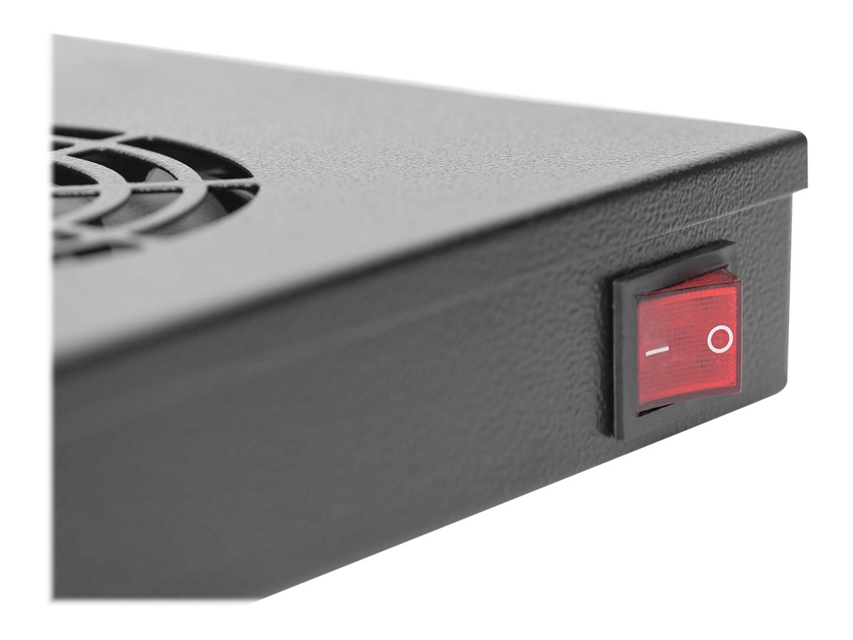 DIGITUS Dachlueftereinheit 19 4 Luefter Thermostat Schwarz