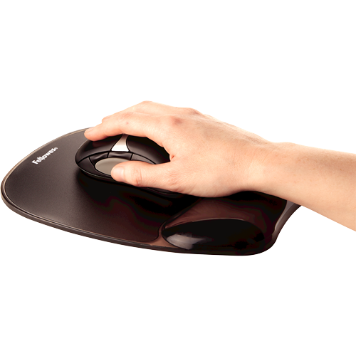 Fellowes Mousepad mit Handgelenkauflage Crystals Gel schwarz
