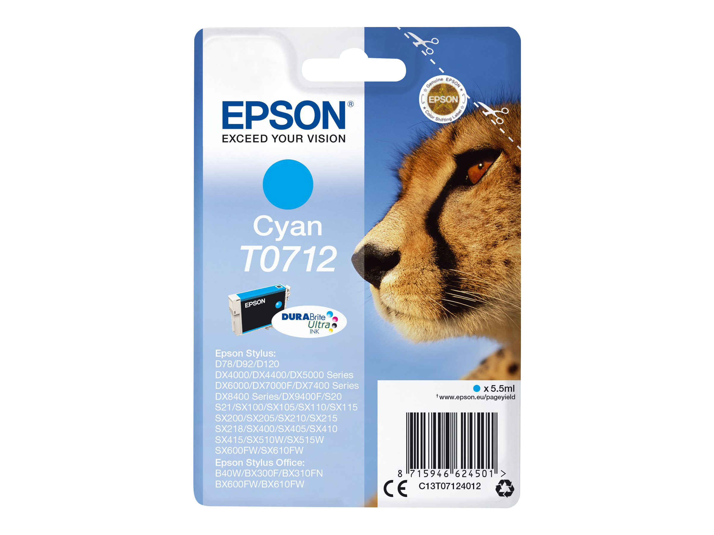C13T07124012 EPSON DX Tinte cyan 485 C13T07124012 EPSON DX Tinte cyan 485