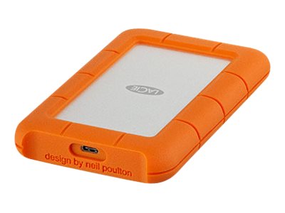 LACIE RUGGED 2TB USB-C USB3.0 Drop- crush- and rain-resistant for all-terrain use orange