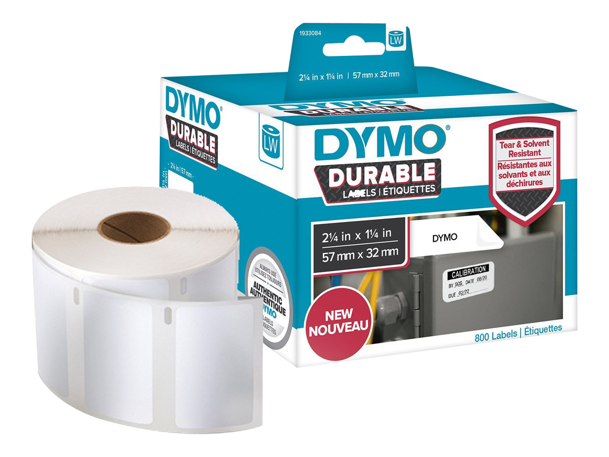 DYMO Etikettenrolle fÃ¼r Etikettendrucker 1933084 weiÃ, 57,0 x 32,0 mm, 1 x 800 Etiketten