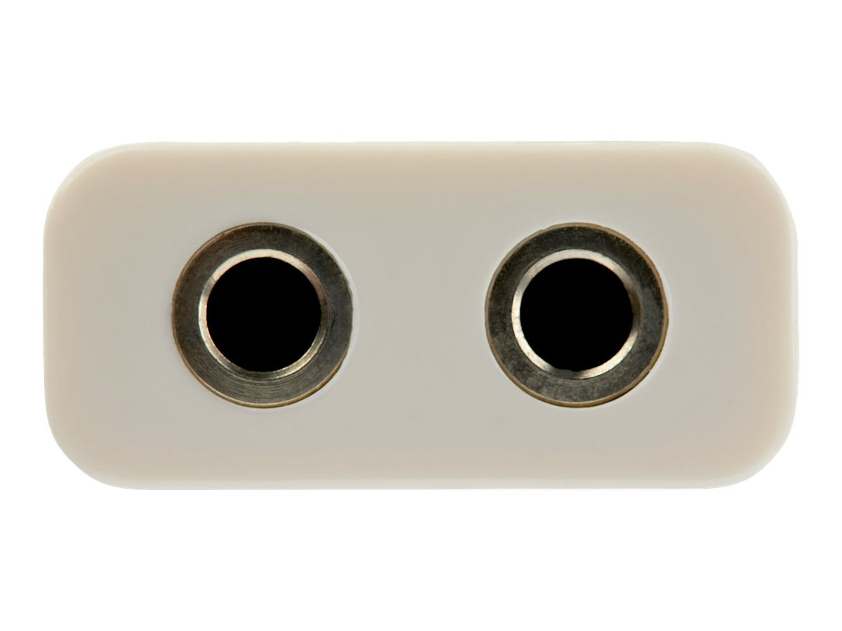 STARTECHCOM 35mm 4 Position to 2x 3 Position 35mm Headset Splitter Adapter MF White