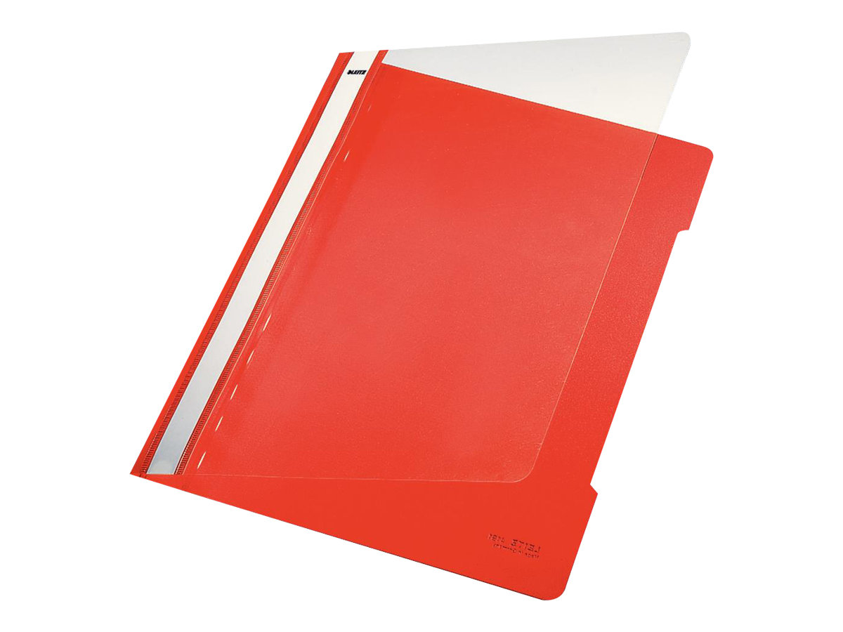 25 LEITZ Schnellhefter 4191 Kunststoff rot DIN A4
