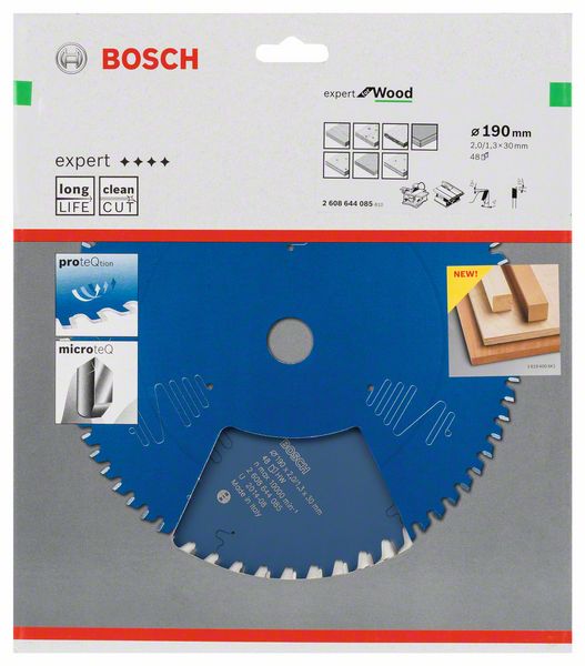 BOSCH EXPERT for Wood Kreissägeblatt 190,0 mm, 48 Zähne, 1 St
