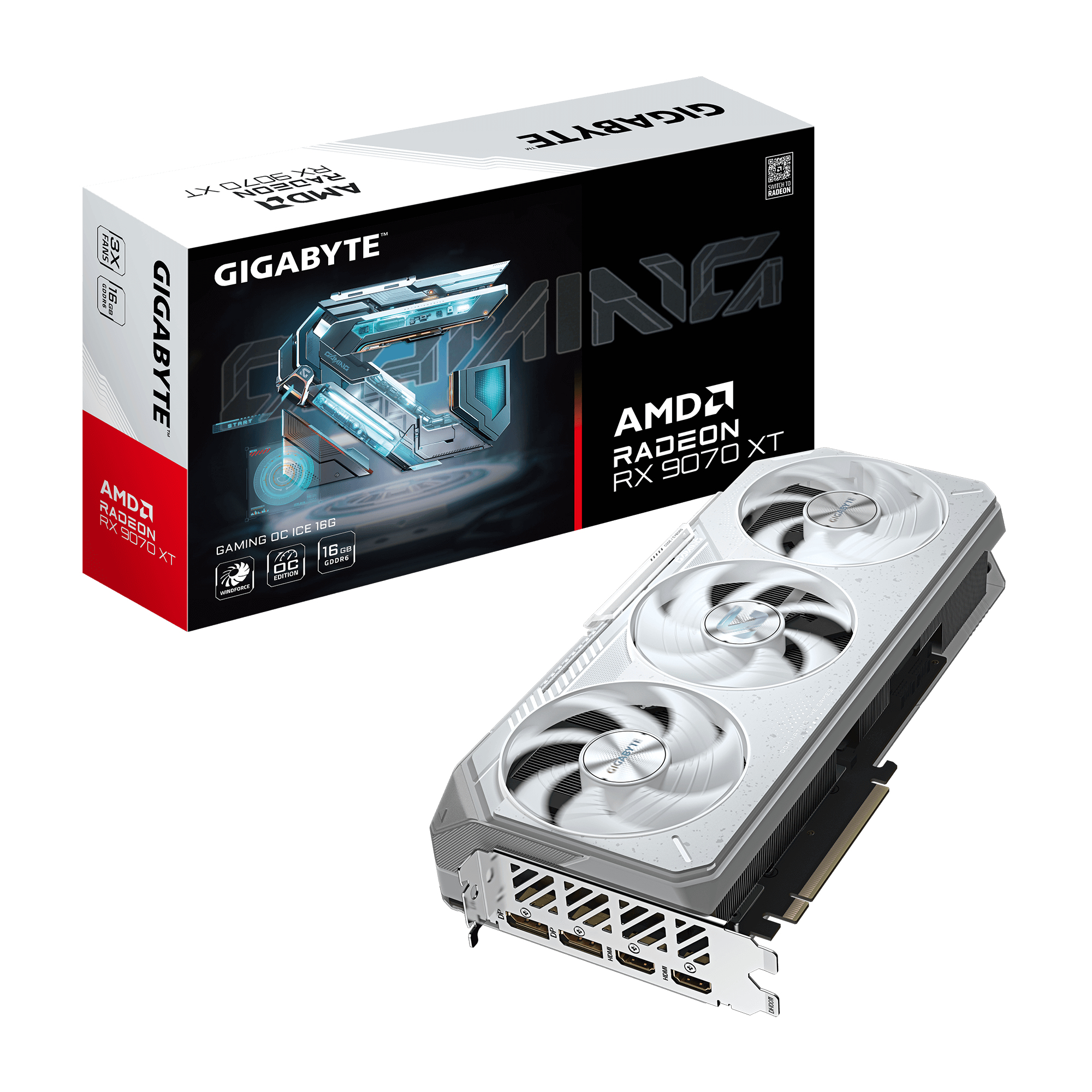 Gigabyte Radeon RX9070 XT Gaming OC ICE 16GB GDDR6 2x HDMI