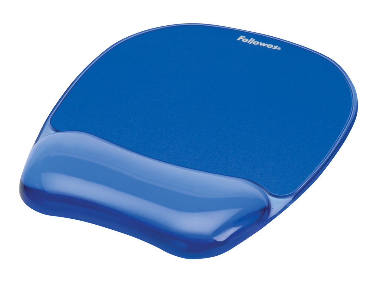 Fellowes Mousepad mit Handgelenkauflage Crystals Gel blau