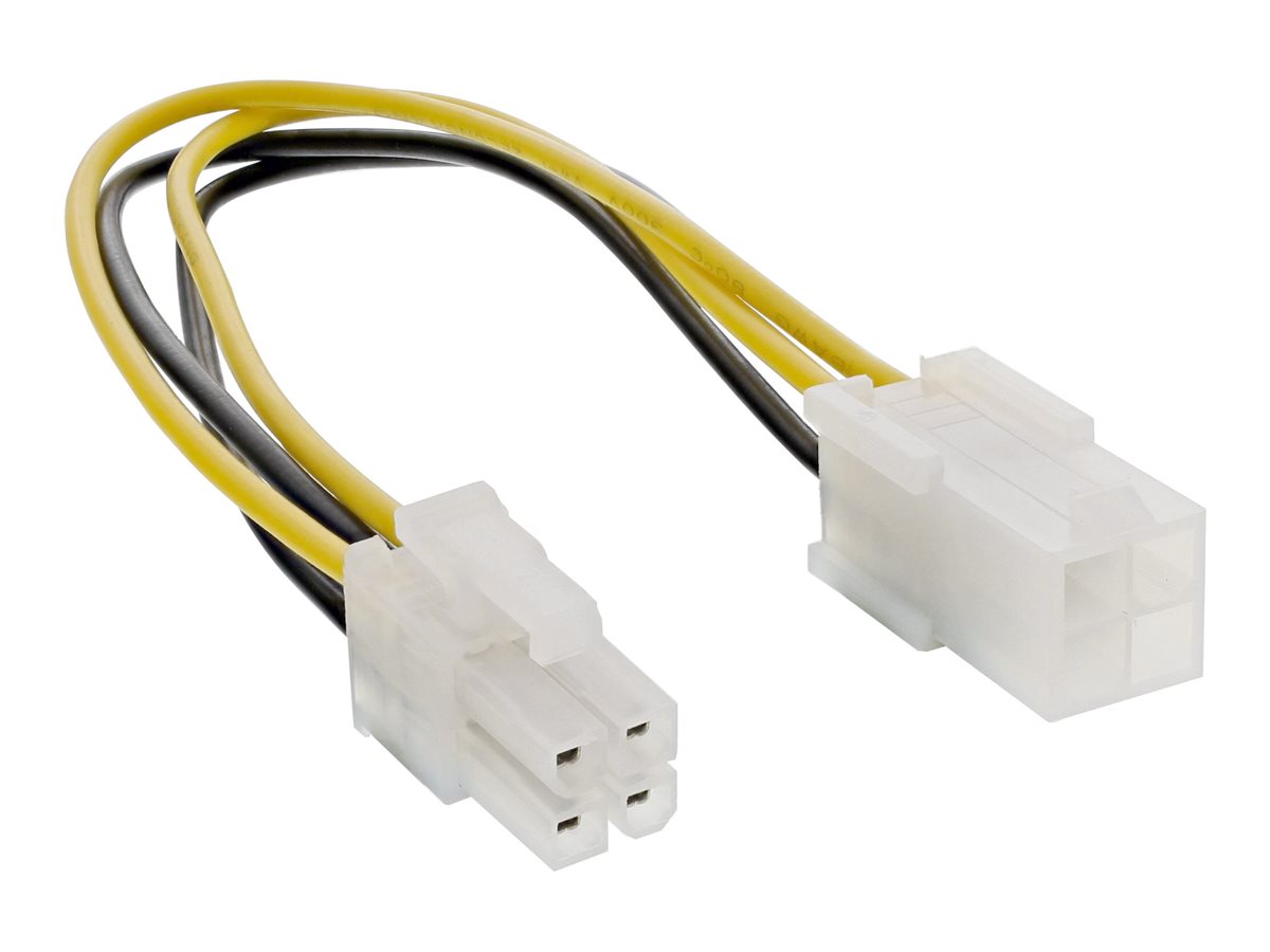INLINE Strom Verlaengerung intern Netzteil zu Mainboard 4pol. Stecker / Buchse 0.2m