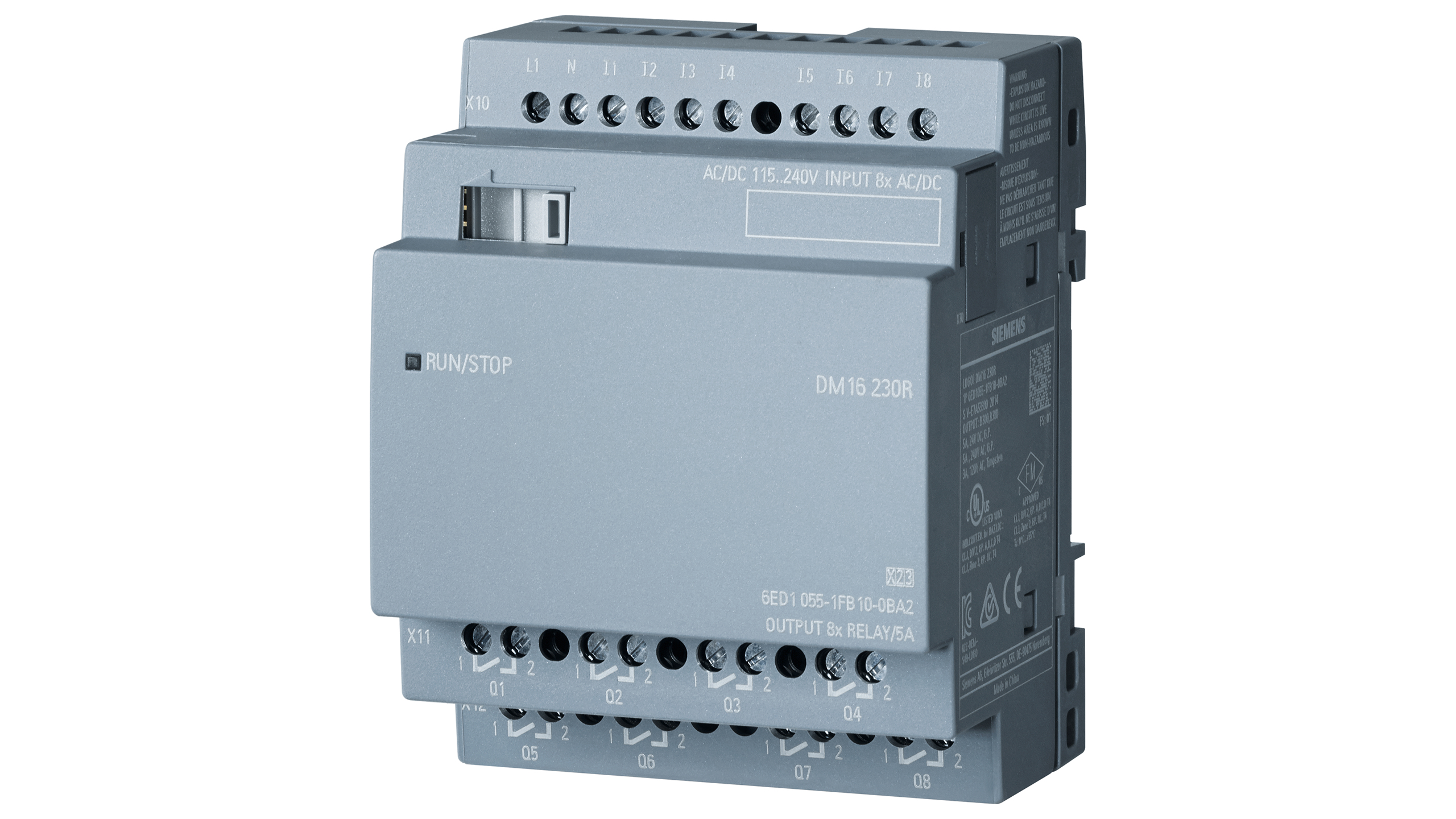 Siemens LOGO! 8 Erweiterungsmodul 6ED1055-1FB10-0BA2 DM16 230R Siemens LOGO! 8 Erweiterungsmodul 6ED1055-1FB10-0BA2 DM16 230R