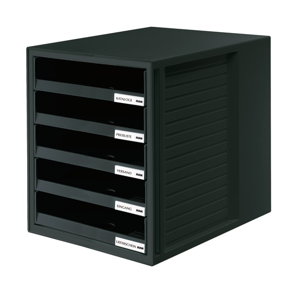 HAN Schubladenbox Schrank-Set schwarz 1401-13, DIN C4 mit 5 Schubladen HAN Schubladenbox Schrank-Set schwarz 1401-13, DIN C4 mit 5 Schubladen