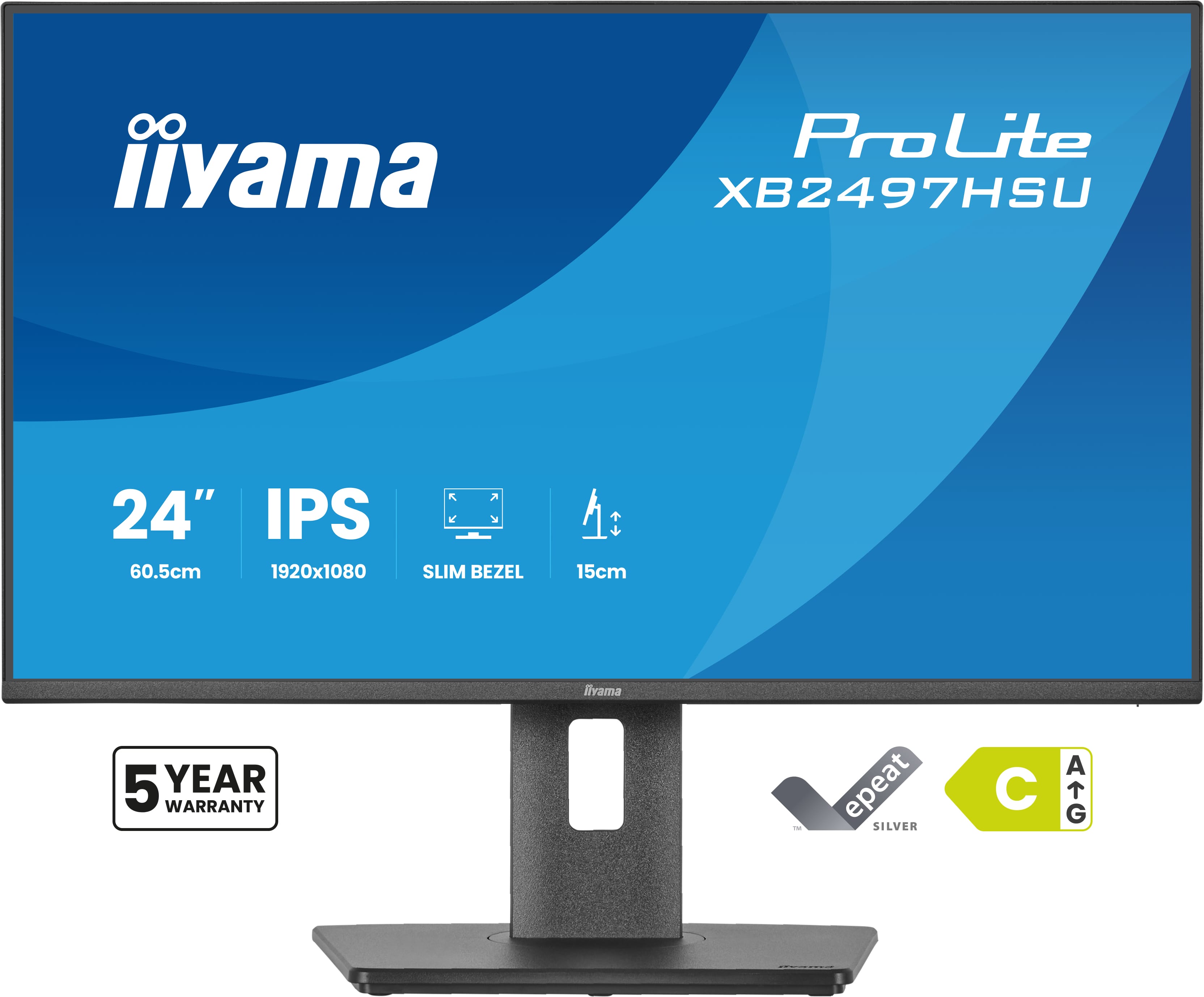 Iiyama ProLite XB2497HSU-B1 61 cm (24") 16:10 HDMI+DP+2xUSB-C