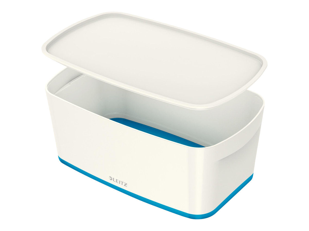 LEITZ MyBox Aufbewahrungsbox 5,0 l perlweiss/blau 31,8 x 19,1 x 12,8 cm LEITZ MyBox Aufbewahrungsbox 5,0 l perlweiss/blau 31,8 x 19,1 x 12,8 cm