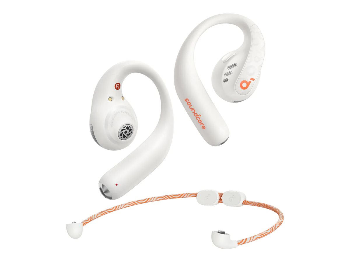 ANKER Soundcore AeroFit Pro white Bluetooth Open-Ear Sport Kopfhörer LDAC Spatial Audio IP55 14 Stunden Wiedergabezeit