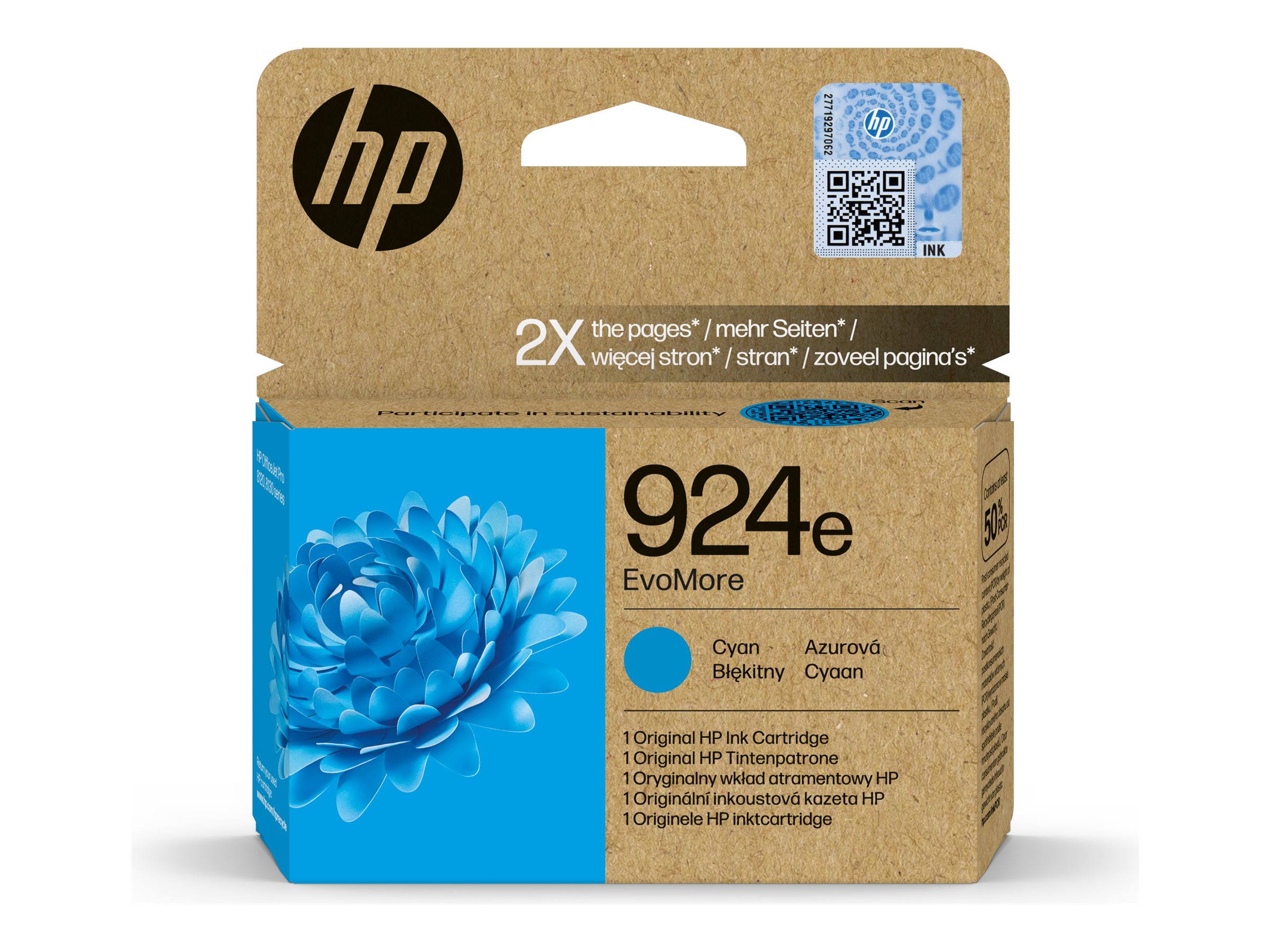 HP 924e4K0U7NE cyan Druckerpatrone