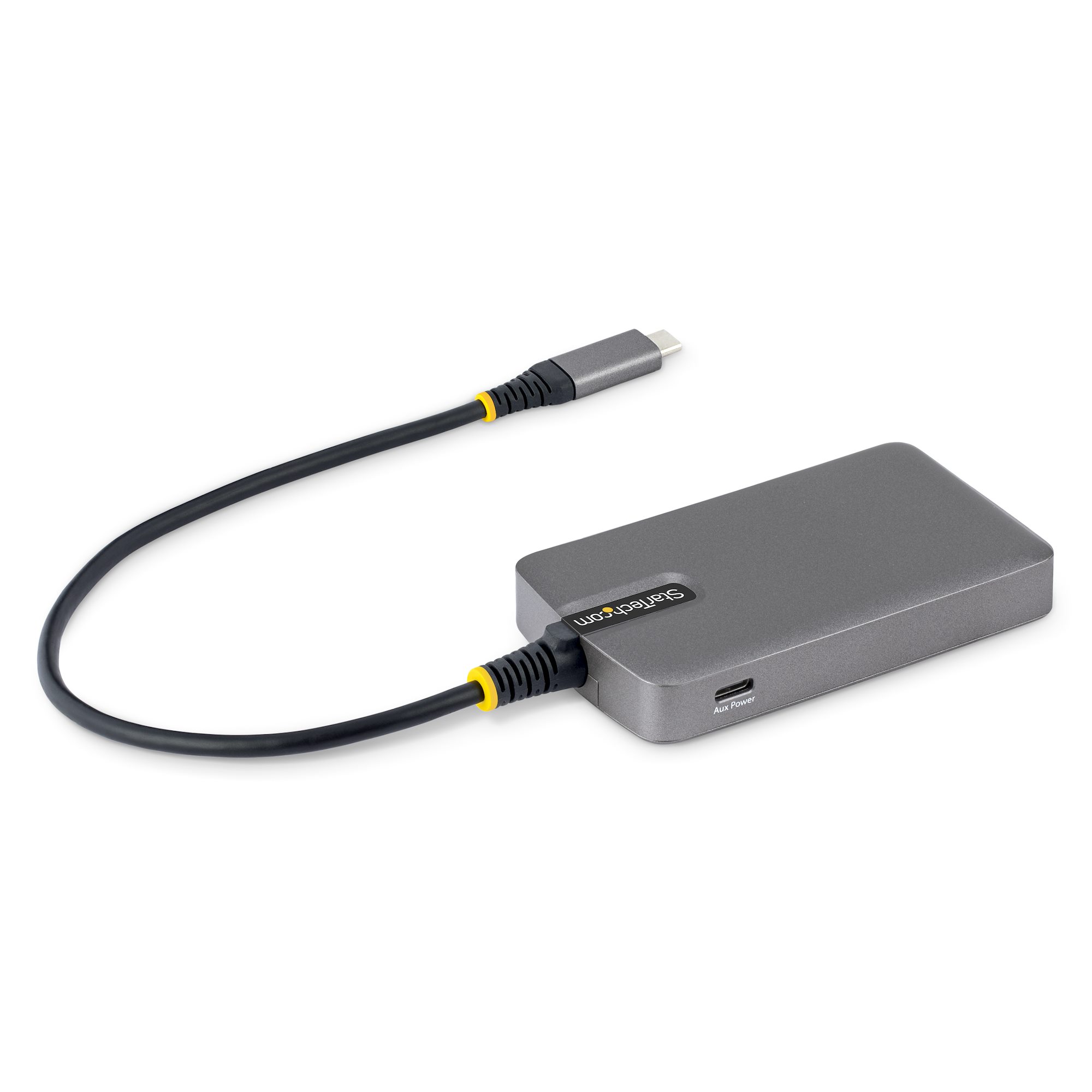 STARTECHCOM 4Port USBC Hub 5Gbps Busbetrieben USBC zu USBA Hub USB CNetzteil Port 30cm Kabel Reisehub USBC auf A Adapter