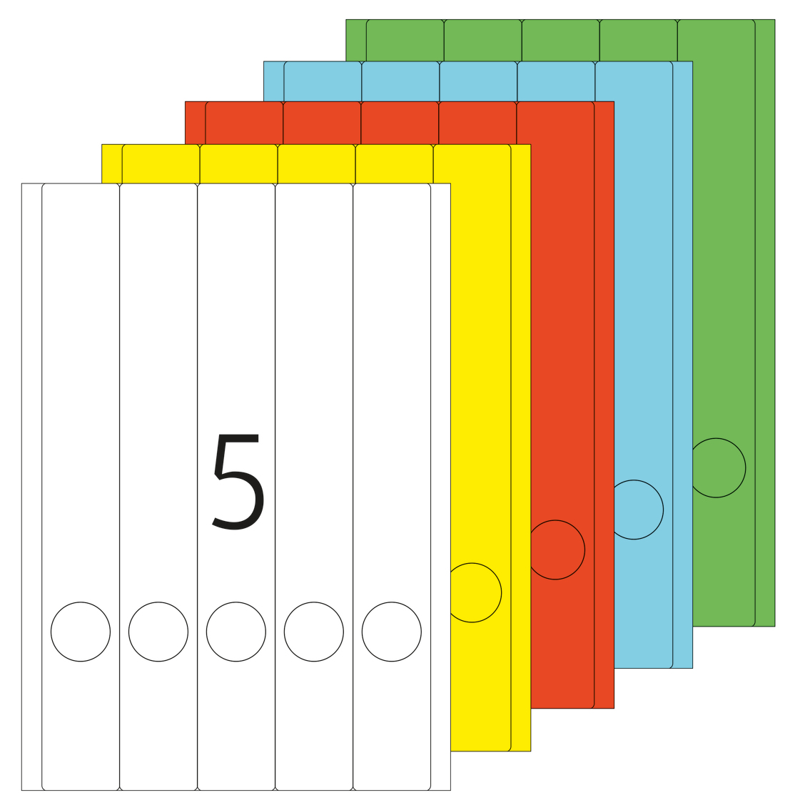 125 HERMA Ordneretiketten 5130 weiss
