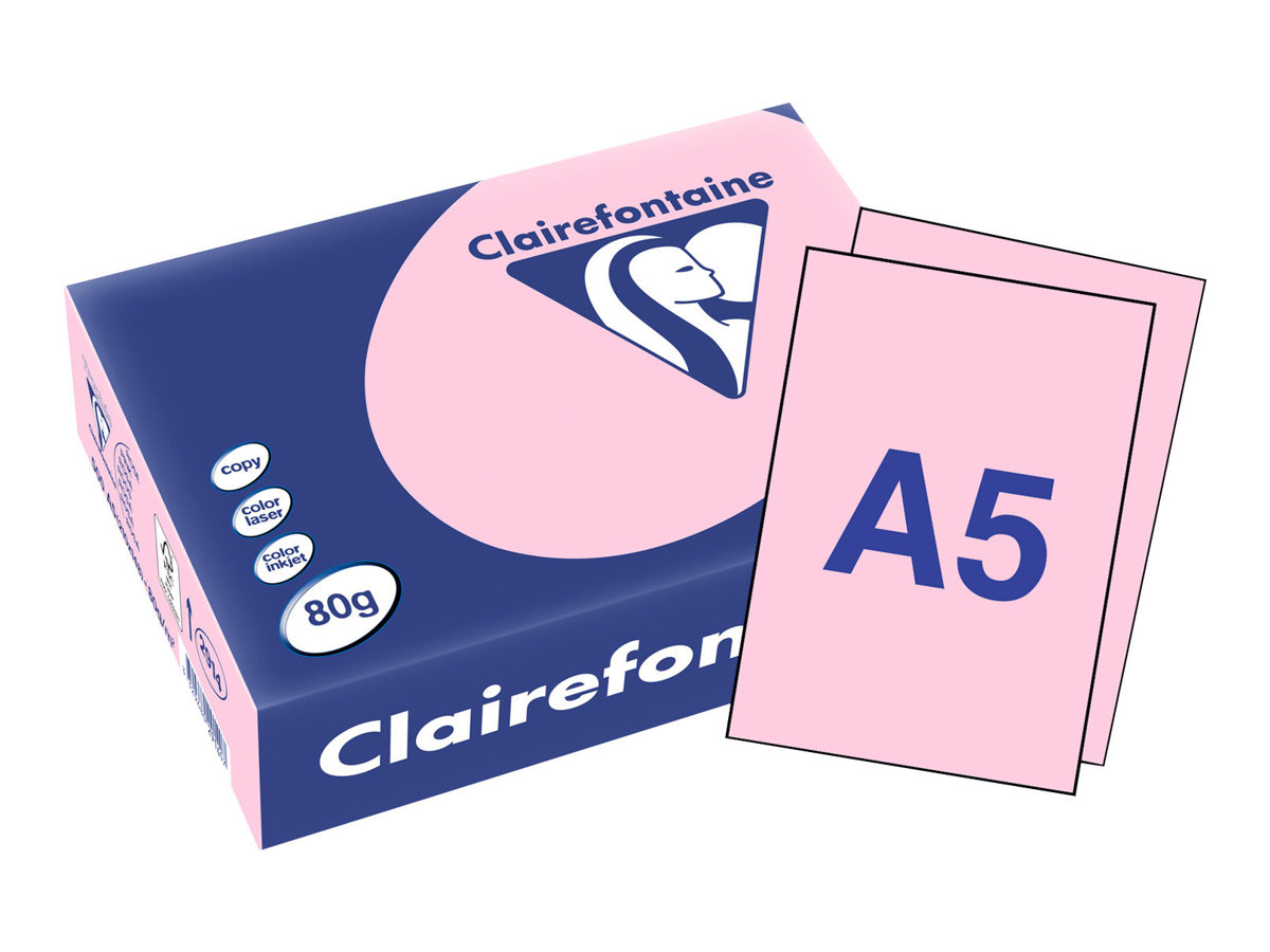 Clairefontaine Kopierpapier Trophée rosa DIN A5 80 g/qm 500 Blatt Clairefontaine Kopierpapier Trophée rosa DIN A5 80 g/qm 500 Blatt