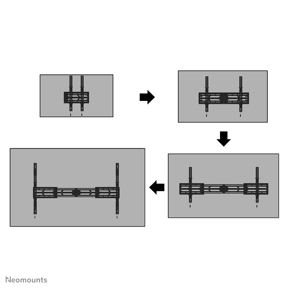 NEOMOUNTS Screen Wall Mount 139,7cm 55Zoll 279,4cm 110Zoll tilt VESA 800X6001500X900