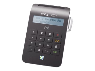REINERSCT cyberJack RFID komfort. nPA-Chipkartenleser (eID+eSig) Dual Interf.Ausweis-Leser  s.PIN-Eingabe Display BSI zertifiziert
