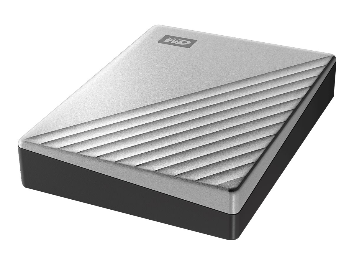 WD My Passport Ultra 4TB Silver USB-C/USB3.0 HDD 6,4cm 2,5Zoll Metal finish RTL portable extern
