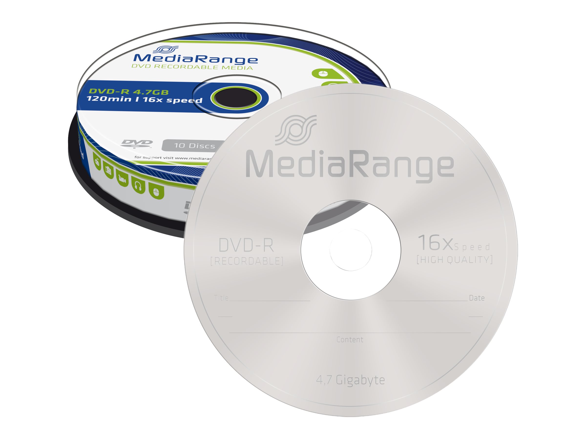 MediaRange DVD‑R 16x 10pcs