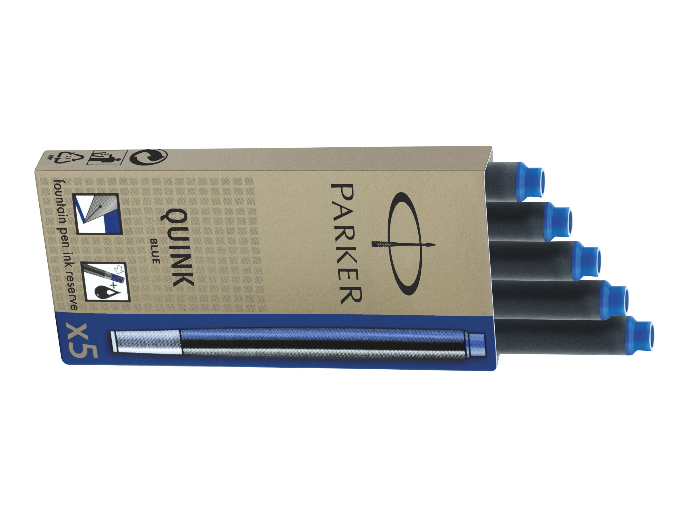 PARKER Tintenpatronen fUer FUeller 1950384 blau, 5 St