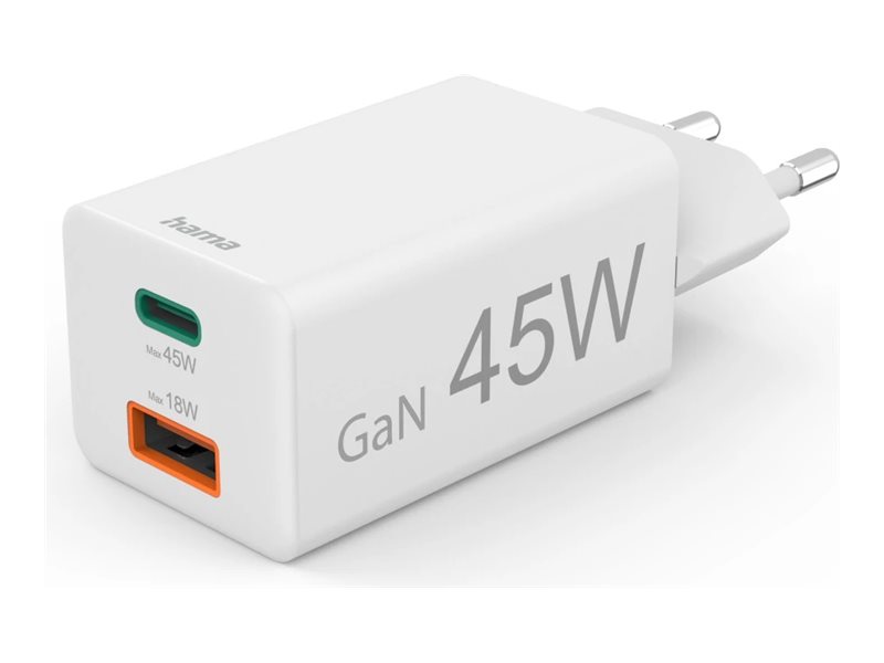 hama GaN-Ladeadapter weiÃ, 45 Watt