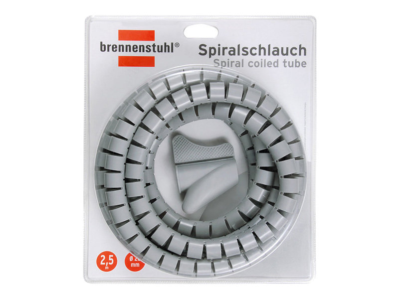 Brennenstuhl Kabelsammler Spiralschlauch L= 2,5 m, ?= 20 mm, grau