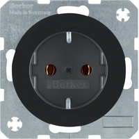 Berker Steckdose SCHUKO 41432045 schwarz glänzend Berker Steckdose SCHUKO 41432045 schwarz glänzend