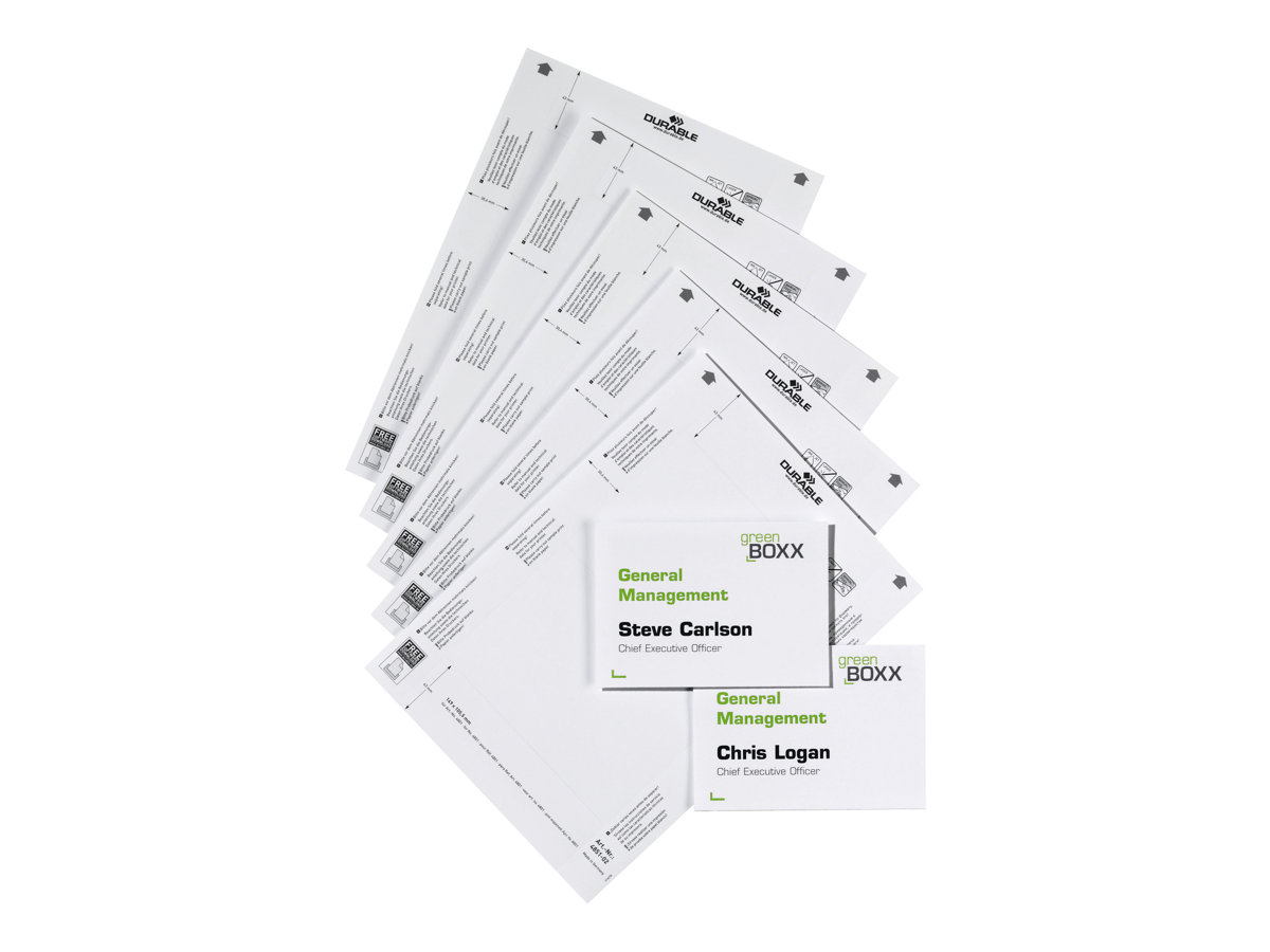 DURABLE Einsteckschilder fuer Namensschilder DOOR SIGN REFILL 14,9 x 10,55 cm, 20 St.