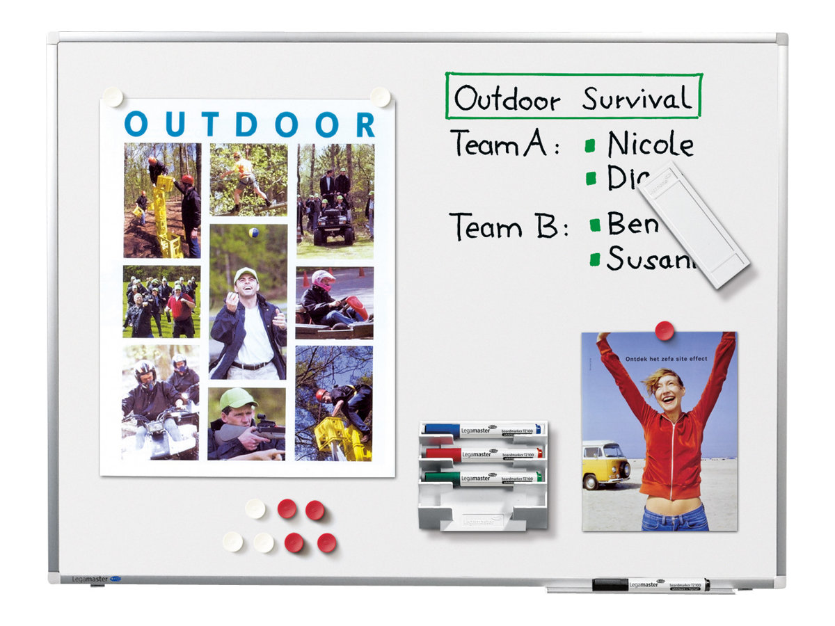 AKTION Legamaster Whiteboard PREMIUM PLUS 90,0 x 60,0 cm weiß emaillierter Stahl GRATIS 4 Boardmarker TZ 100 farbsortiert
