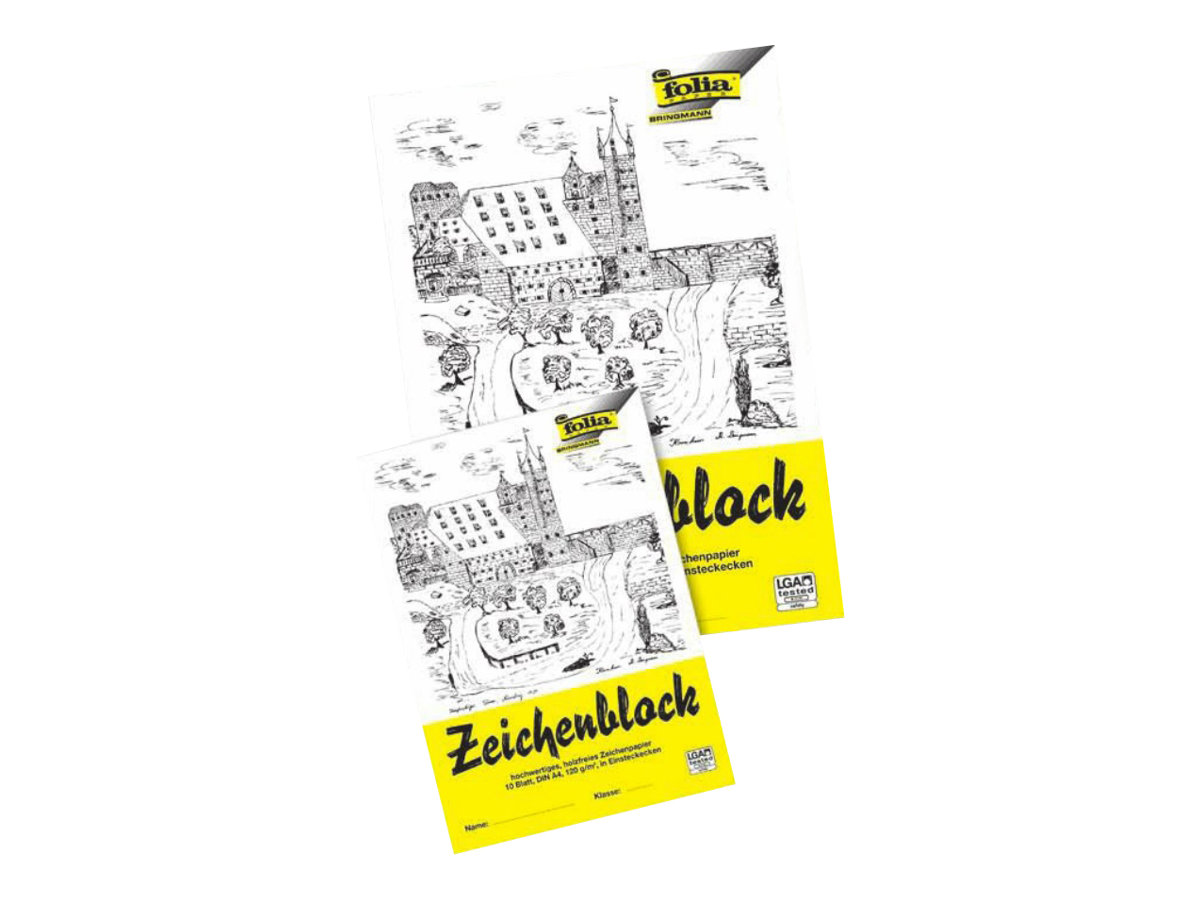 10 folia Zeichenblock mit Leinenecken DIN A3