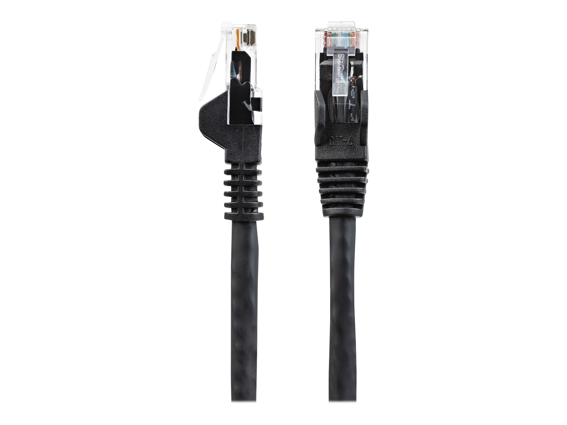 STARTECHCOM 05m LSZH CAT6 Ethernet Cable 10 Gigabit 100W PoE RJ45 UTP Network Patch Cord Snagless Black ETL Verified
