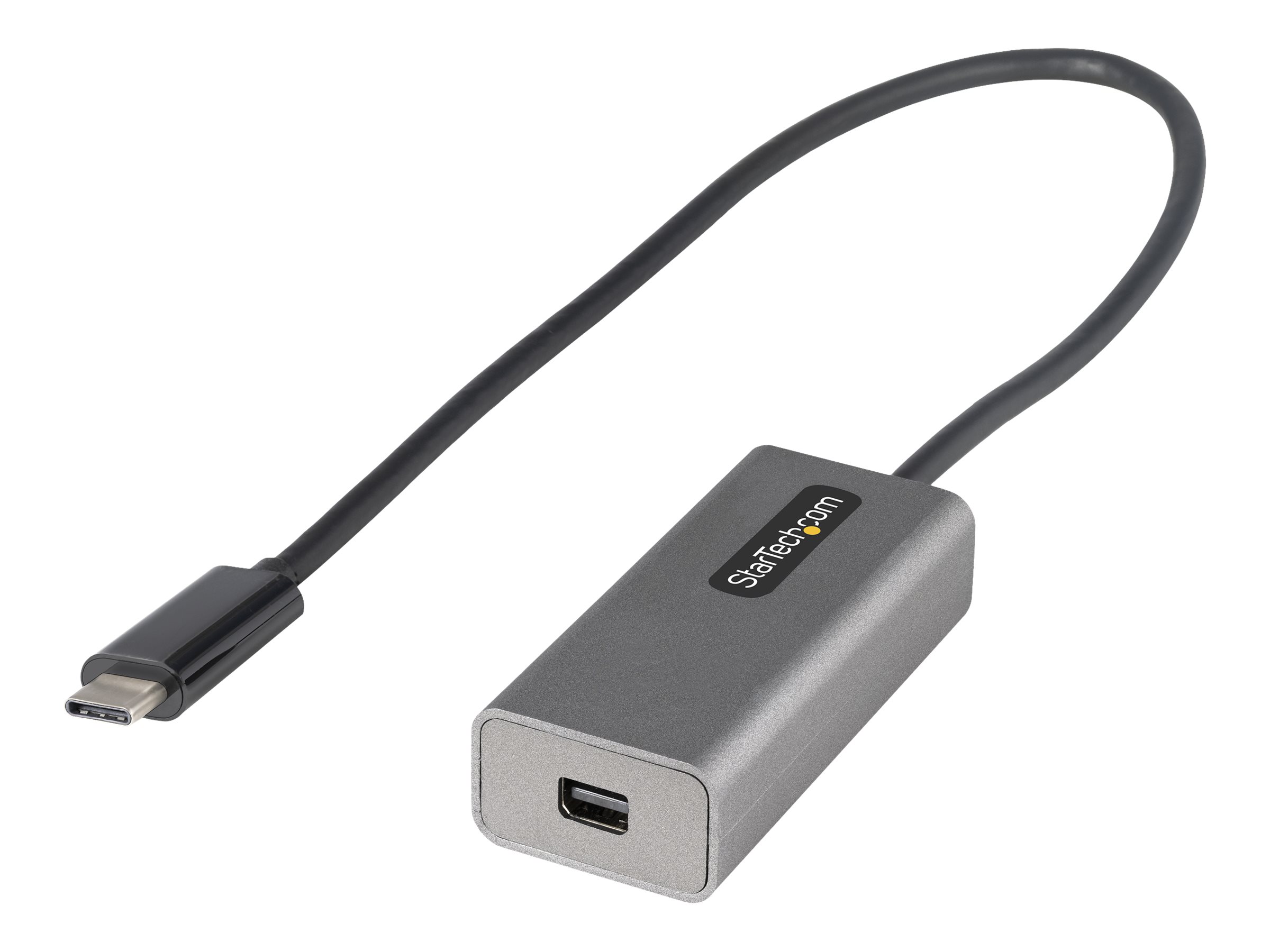 STARTECH.COM USB-C to Mini DisplayPort Adapter 4K 60Hz Monitor Video Converter 30cm Long Attached Cable