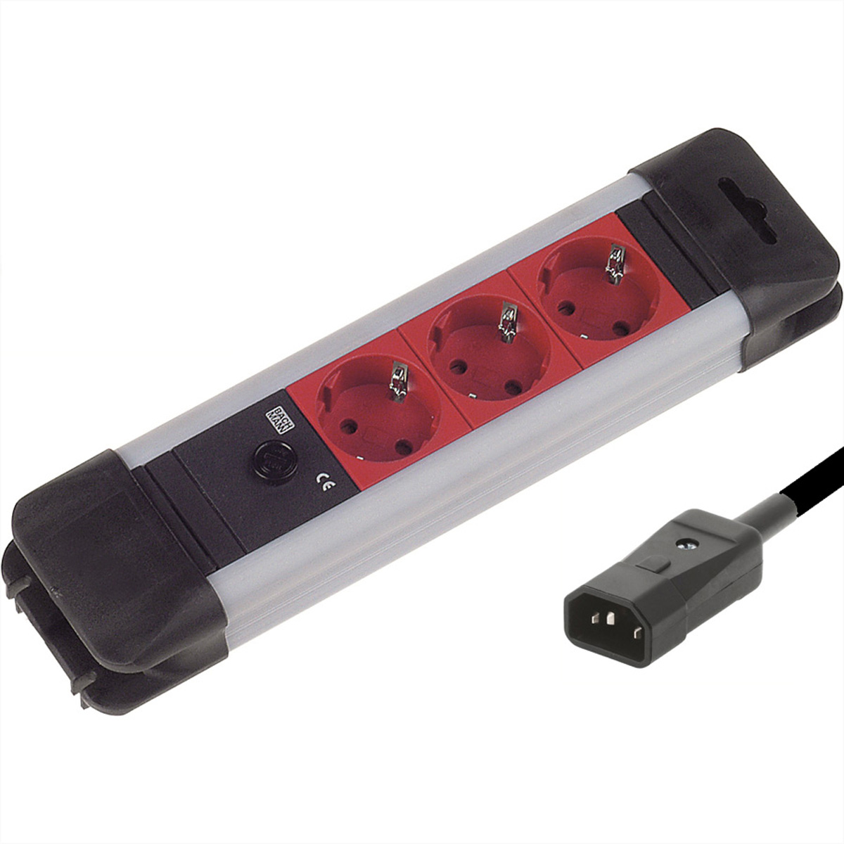 BACHMANN Steckdosenleiste 3x Schutzkontakt Zuleitungs-Stecker C14 2m BACHMANN Steckdosenleiste 3x Schutzkontakt Zuleitungs-Stecker C14 2m