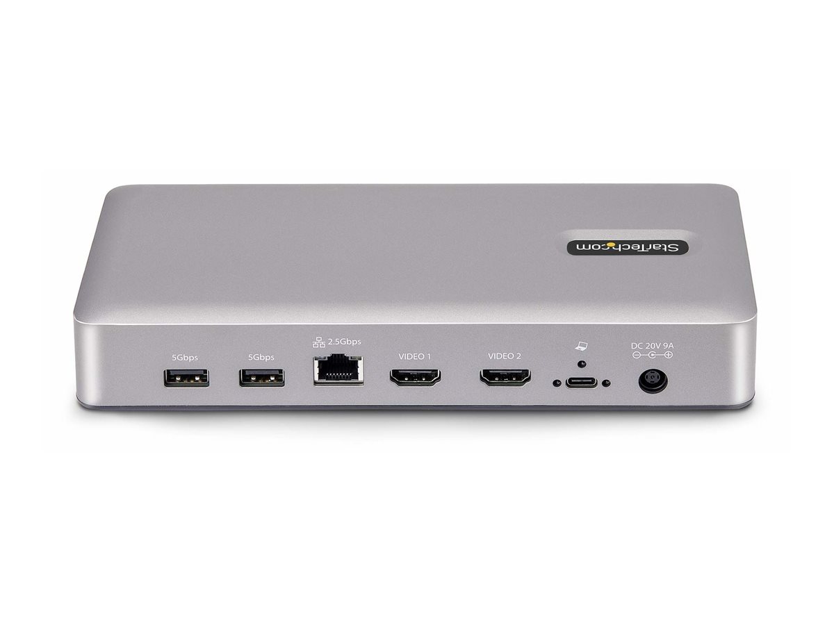 STARTECH.COM USB4 Docking Station 40Gbps 2x HDMI 2x 4K60Hz/1x 8K60Hz USB 2.5GbE 100W PD USB-C Laptop Dockingstation