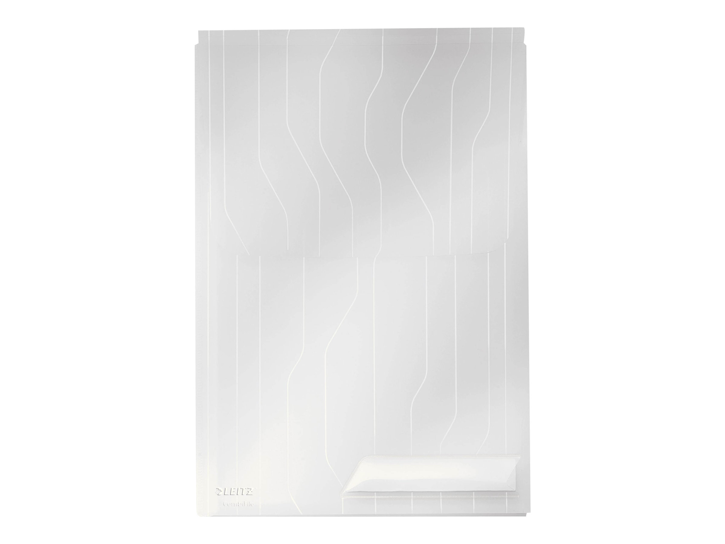 3 LEITZ Organisationshuellen CombiFile Maxi DIN A4 transparent genarbt 0,20 mm