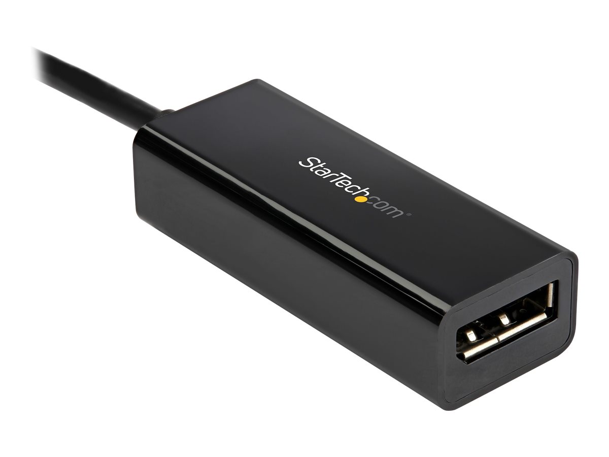 StarTech.com CDP2DP14B USB-C auf DisplayPort Adapter (8K 30Hz, HBR3 Adapter, Thunderbolt 3, Video Dongle fur DP 1.4 Monitor & Display) - externer Videoadapter - Schwarz