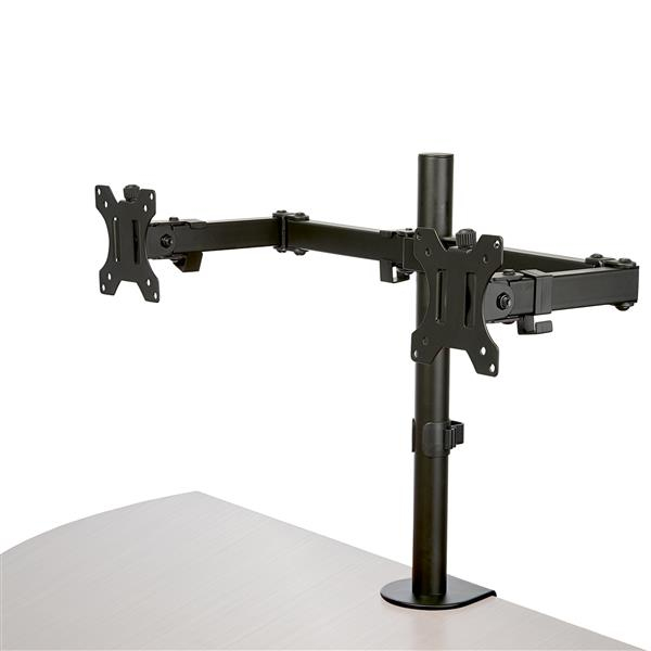 STARTECHCOM Desk Mount Dual Monitor Arm Articulating Premium Desk Clamp Grommet Hole Mount for up to 27inch VESA Monitors